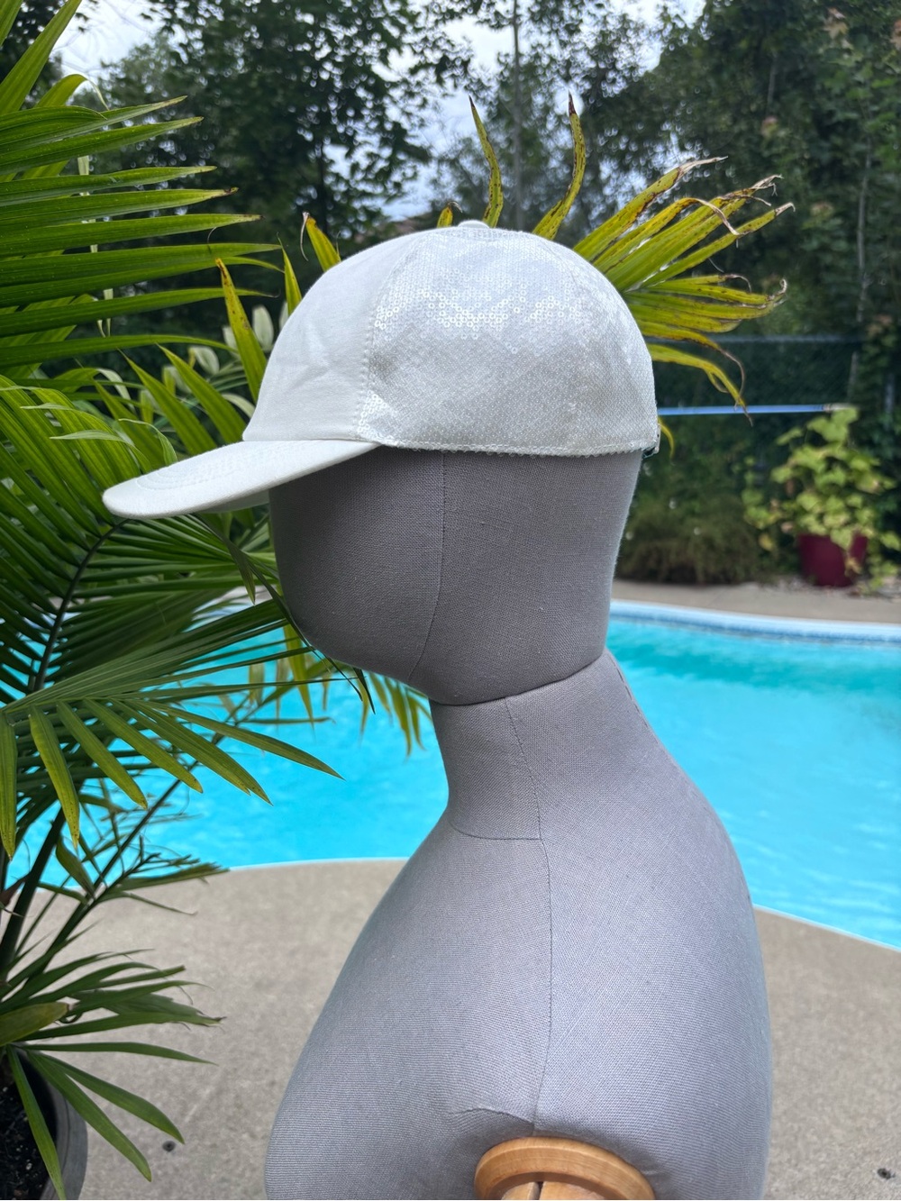 Brunello cucinelli White Sequin Baseball Cap